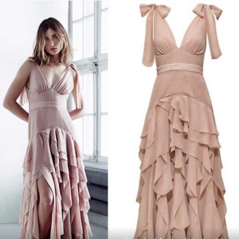 RARE! 💞💖 - H&M Conscious EXCLUSIVE Women's Pink Frilled Chiffon Dress 💕